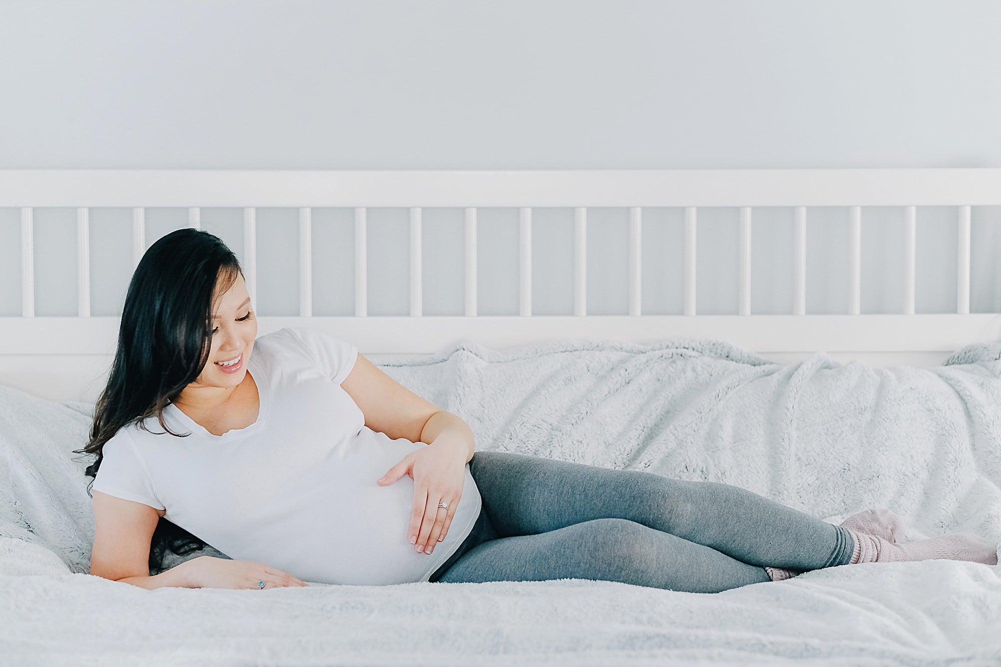 Laidback Bedroom Maternity Session New Jersey New York